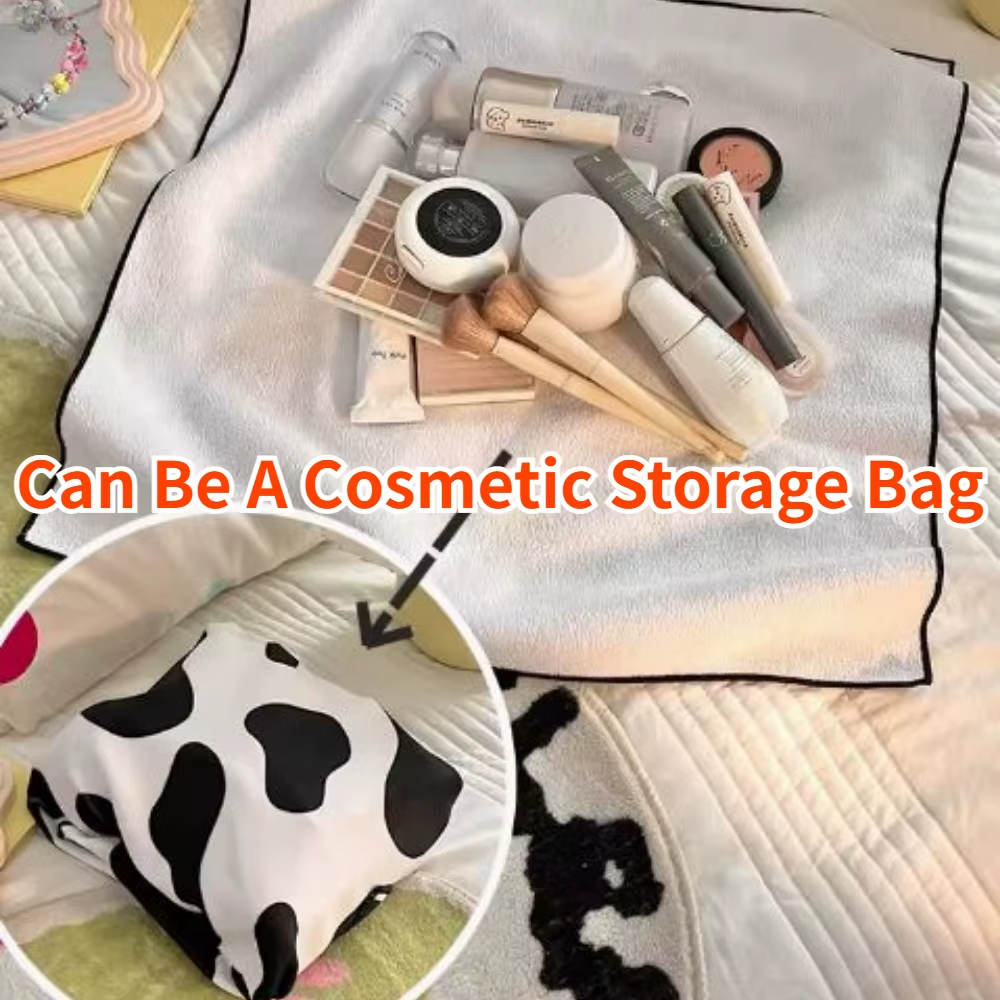 Magic Self-Adhesive Cloth Open Lay Flat Makeup Bag Portable Toiletry Kit Folding Cloth Multifunctional Camera Lens Storage Bag
