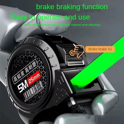 1/5 PCS Self Locking Fluorescent Steel Tape Measure High-Precision Laser Inkjet Code Box Ruler Measuring Tool Meter Ruler