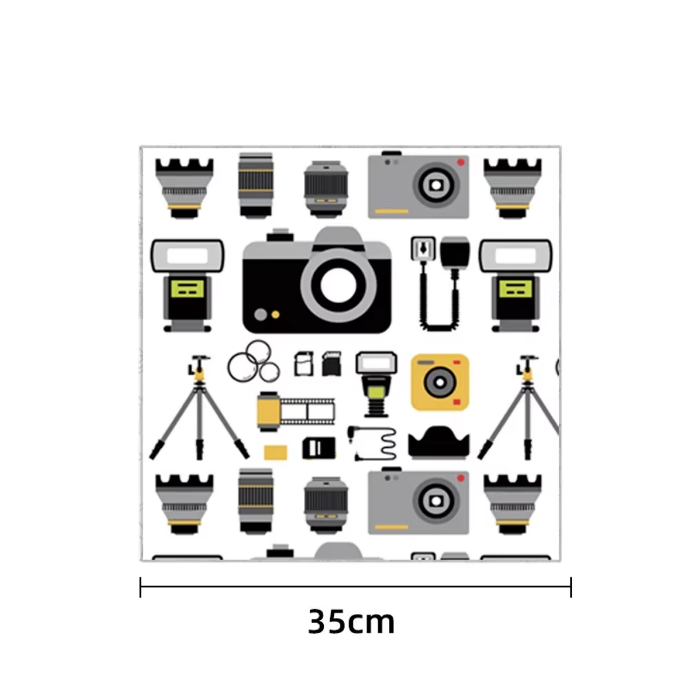 Magic Self-Adhesive Cloth Open Lay Flat Makeup Bag Portable Toiletry Kit Folding Cloth Multifunctional Camera Lens Storage Bag