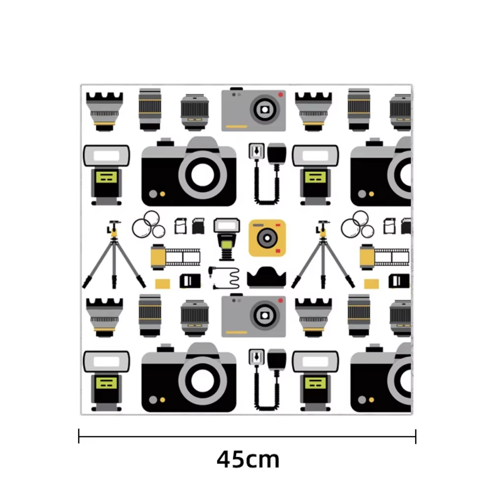 Magic Self-Adhesive Cloth Open Lay Flat Makeup Bag Portable Toiletry Kit Folding Cloth Multifunctional Camera Lens Storage Bag