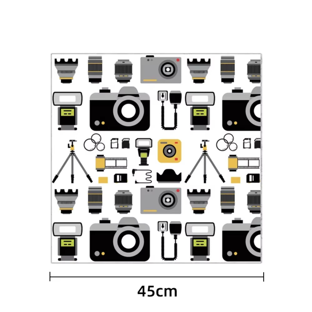 Magic Self-Adhesive Cloth Open Lay Flat Makeup Bag Portable Toiletry Kit Folding Cloth Multifunctional Camera Lens Storage Bag