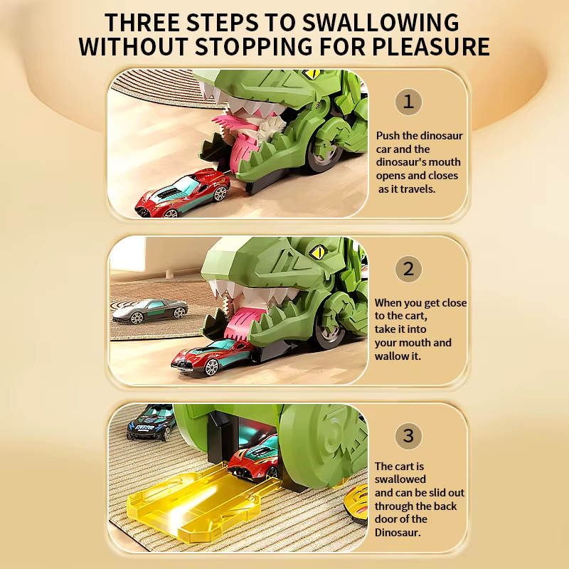 Children'S Dinosaur Track Toy Car Boy Puzzle Tyrannosaurus Rex Project Car Boy 3-6 Year Old Baby Gift