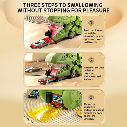 Children'S Dinosaur Track Toy Car Boy Puzzle Tyrannosaurus Rex Project Car Boy 3-6 Year Old Baby Gift