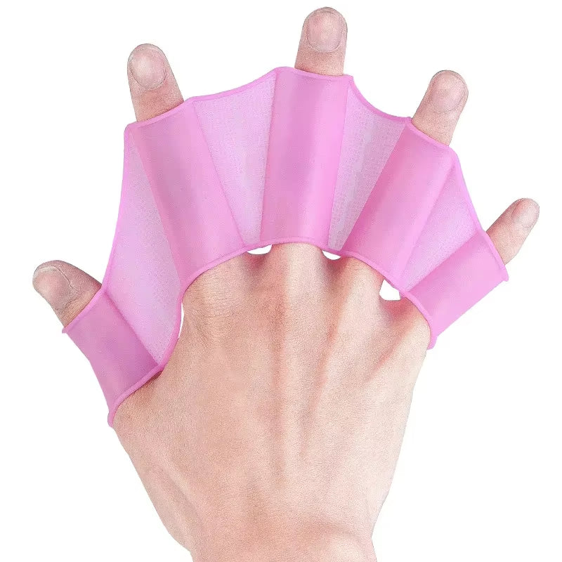 Silicone Swimming Fins Flipper Men Women Child Swim Pool Sport Professional Training Finger Hand Webbed Gloves Paddles Equipment