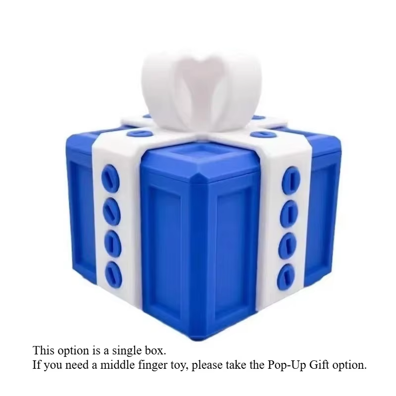 The Annoying Present with Middle Finger in a Box Gift Box with Screws Prank Surprise Pop-Up Novelty Funny Gifts for Adult Toys