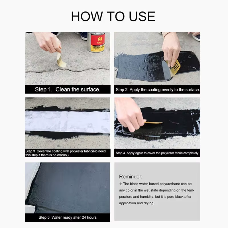 300G Water-Based Polyurethane Waterproof Coating Exterior Wall Roof Leak Repair Eco-Friendly Material