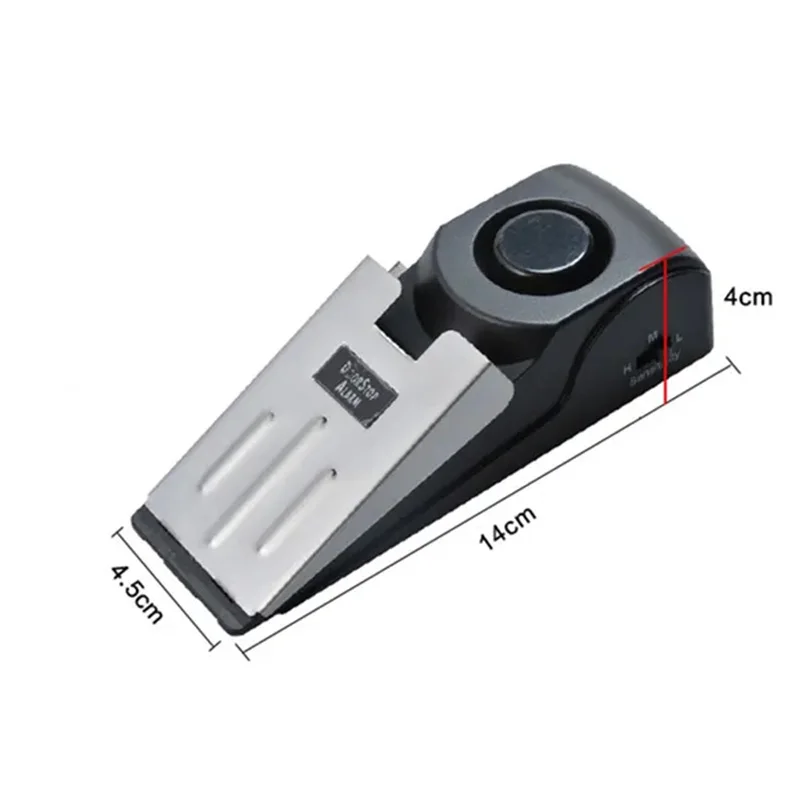 120Db Wireless Door Stop Stopper Alarm Block Blocking System Door Blocking Device Home Travel Mini Anti-Theft Wedge Shaped