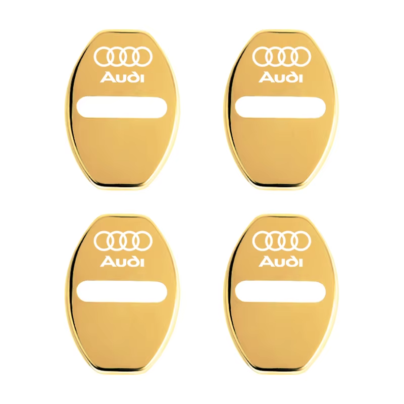 4Pcs Door Lock Decoration Protect Cover Emblem Case for  A1 A2 A3 A4 A5 A6 A7 A8 Q1 Q2 Q3 Q4 Q5 Q6 Q7 Q8 TT RS6 S5 Quattro