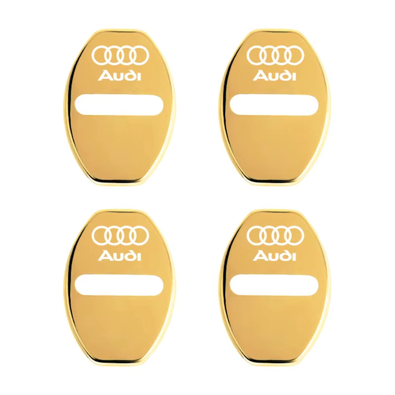 4Pcs Door Lock Decoration Protect Cover Emblem Case for  A1 A2 A3 A4 A5 A6 A7 A8 Q1 Q2 Q3 Q4 Q5 Q6 Q7 Q8 TT RS6 S5 Quattro