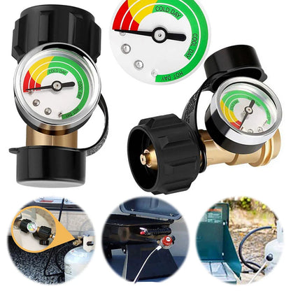 Propane Tank Gauge Level Indicator Qcc1/Type 1 Connection Gas Pressure Meter Universal Propane Gauge for 5Lb-40Lb Propane Tanks