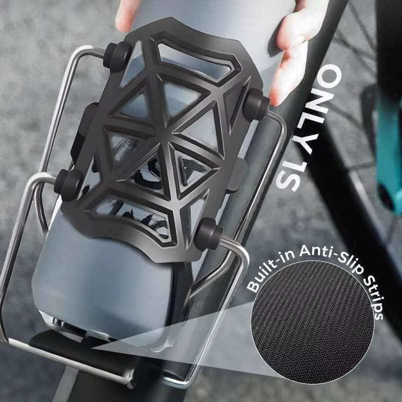 Adaptive Cycling Bottle Holder Universal Motorcycle Cup Holder Shockproof Drink Mount 360 Adjustable Fixed Water Bottle Cages