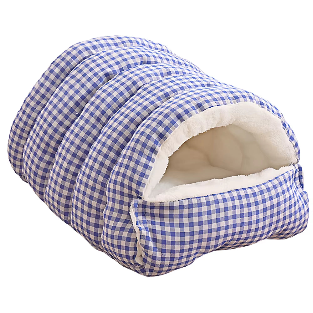 Winter Insulated Cat House - Enclosed Bed with Removable Arctic Fleece Mat and Self-Heating Technology, Waterproof Dog/Cat Bed