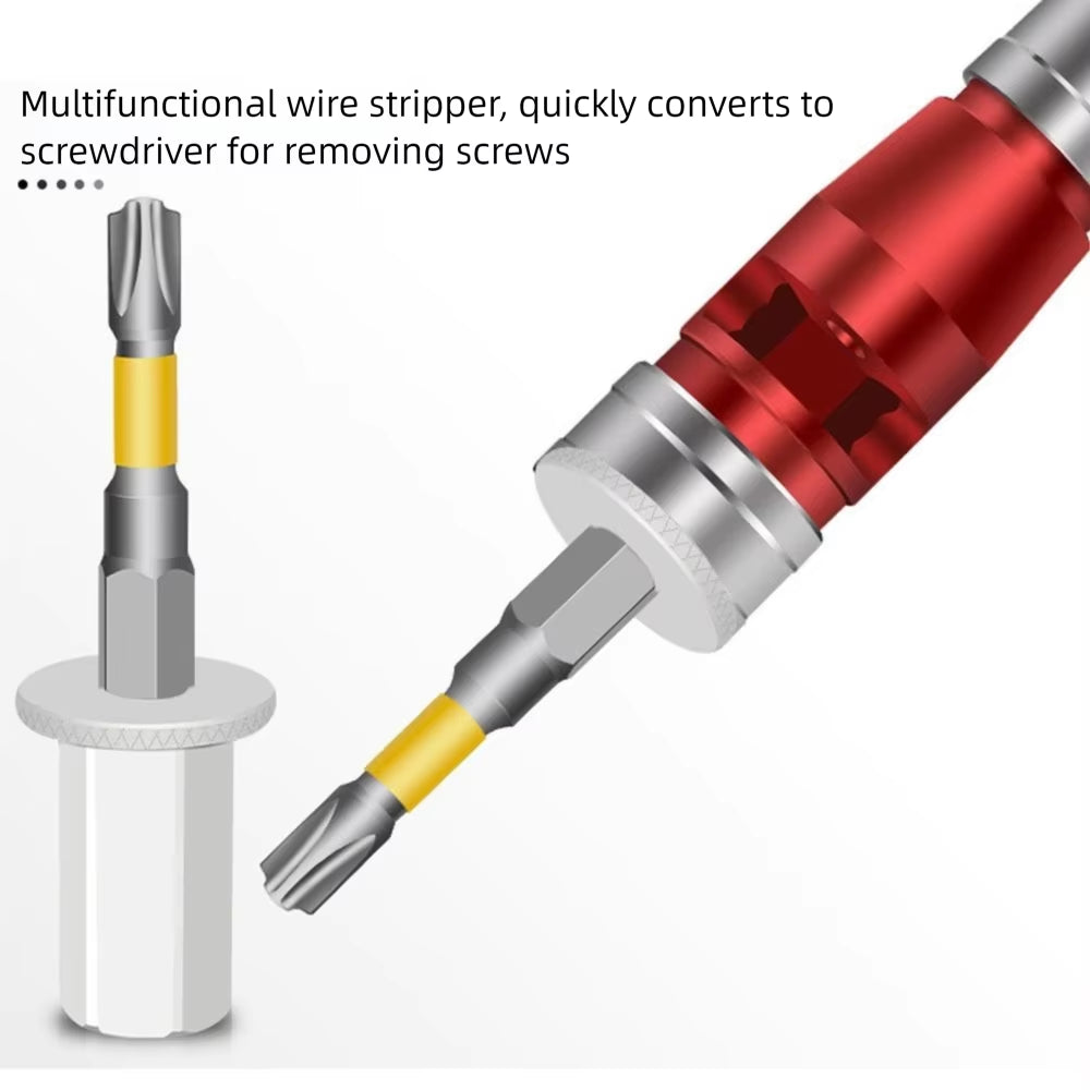 Durable Multi-Function Wire Stripper Waterproof Portable Cable Stripping Tool Set Twister Kit for Electric Drill