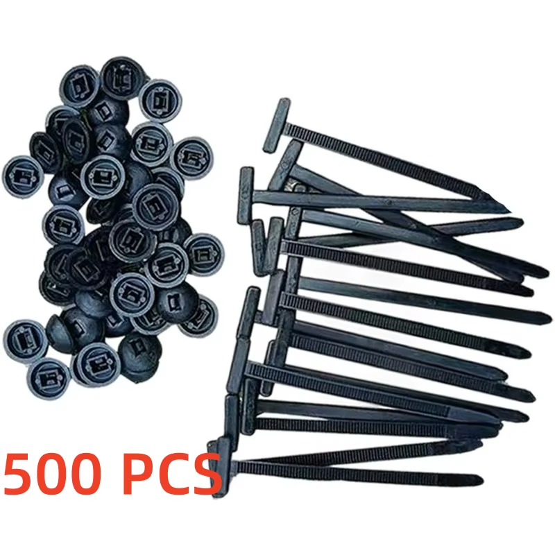 500/10 Pcs Nylon Universal Cable Tie Buckle Heavy Duty Self-Locking Nylon Zip Ties Holder Multipurpose Plastic Cable Ties Tool