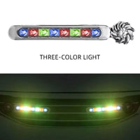 2Pcs Car LED Daytime Headlight with Wind Powered Fan Floodlights Auxiliary Lighting Motorcycle Lamp for Enhanced Visibility