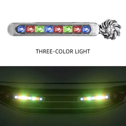 2Pcs Car LED Daytime Headlight with Wind Powered Fan Floodlights Auxiliary Lighting Motorcycle Lamp for Enhanced Visibility