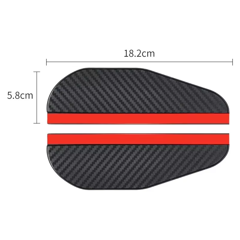 2PCS Universal Auto Rear View Mirror Rainy Shield Guard Car Rearview Mirror Rain Eyebrow Carbon Fiber Sun Visor Shade Cover