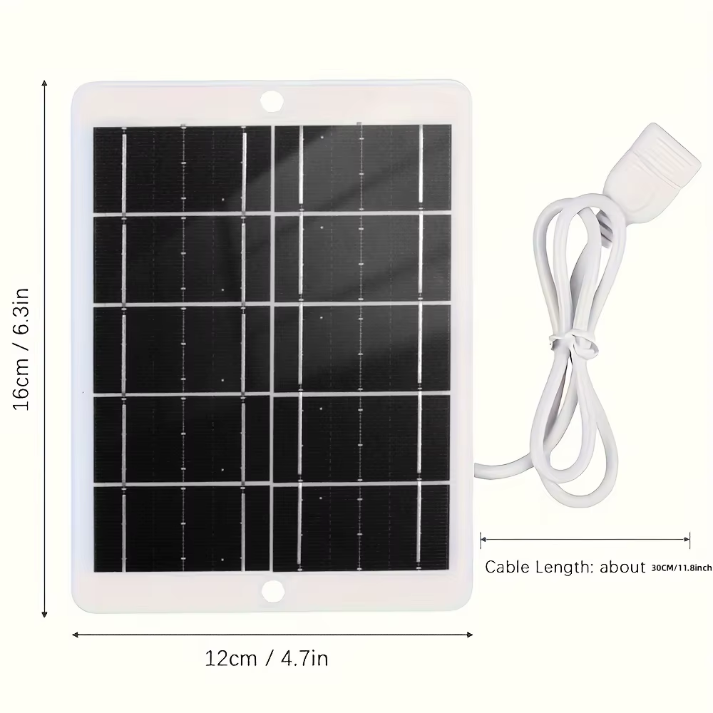 Portable USB Foldable Solar Panel, Folding Solar Panels for Travel, Mobile Phone Charging Bank, Flashlight, Fan, Mobile Phone Ba