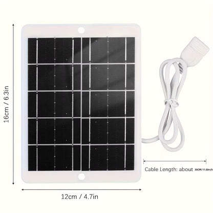 Portable USB Foldable Solar Panel, Folding Solar Panels for Travel, Mobile Phone Charging Bank, Flashlight, Fan, Mobile Phone Ba
