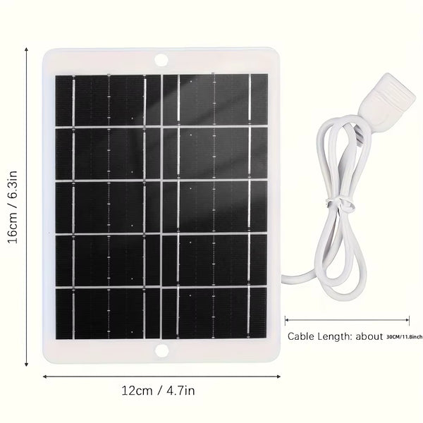 Portable USB Foldable Solar Panel, Folding Solar Panels for Travel, Mobile Phone Charging Bank, Flashlight, Fan, Mobile Phone Ba