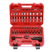 CASOMAN 1/4-Inch Drive Master Socket Set with Ratchets, Adapters, Extensions with 1/4" Dr. Bits Set, Inch/Metric, 6-Point, 5/32-Inch - 9/16-Inch, 4 Mm - 14 Mm, 62-Piece 1/4" Dr. Socket Set, #Tiktokshopblackfriday