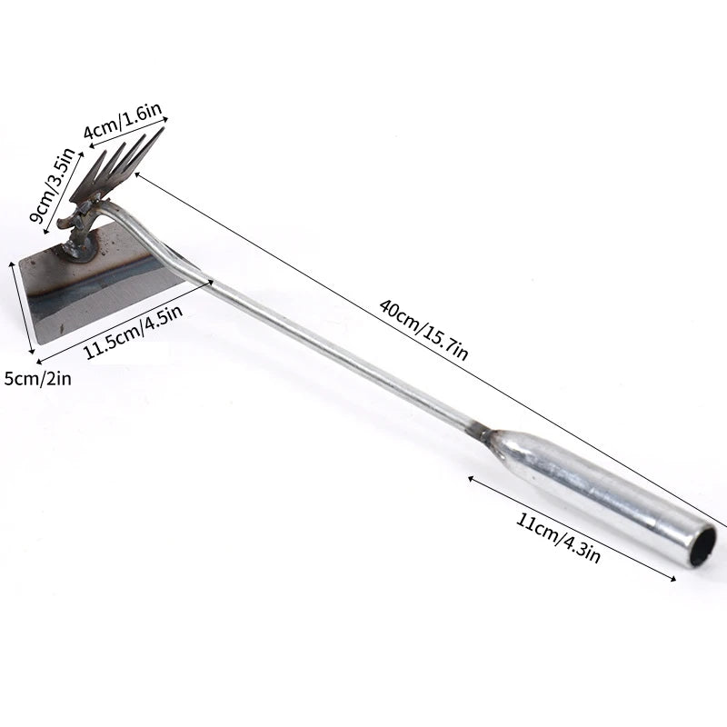 Hardened Hollow Hoe Garden Hoe Weeders Labor-Saving Weeding Loosening Farming Tools Planting Rake Hoe Garden Hand Tools