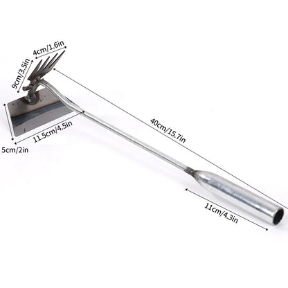 Hardened Hollow Hoe Garden Hoe Weeders Labor-Saving Weeding Loosening Farming Tools Planting Rake Hoe Garden Hand Tools