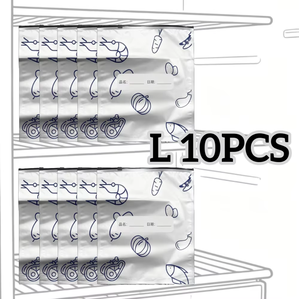 10/60Pcs Aluminum Foil Storage Bags Freezer Sealed Organizers Food Packaging Reusable Pantry Odor-Proof Bag Kitchen Essential
