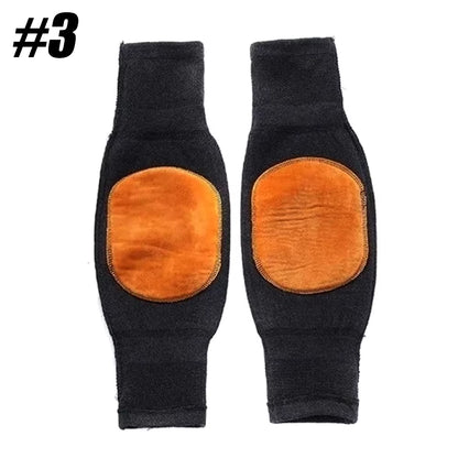 1Pair Unisex Cashmere Wool Knee Brace Pads - Winter Warm Thermal Knee Warmers, Thickened & Lengthened Knee Sleeves for Arthritis