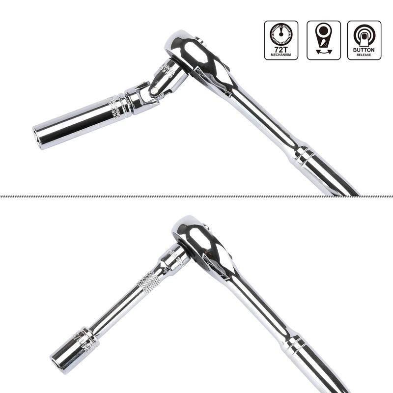 CASOMAN 1/4-Inch Drive Master Socket Set with Ratchets, Adapters, Extensions with 1/4