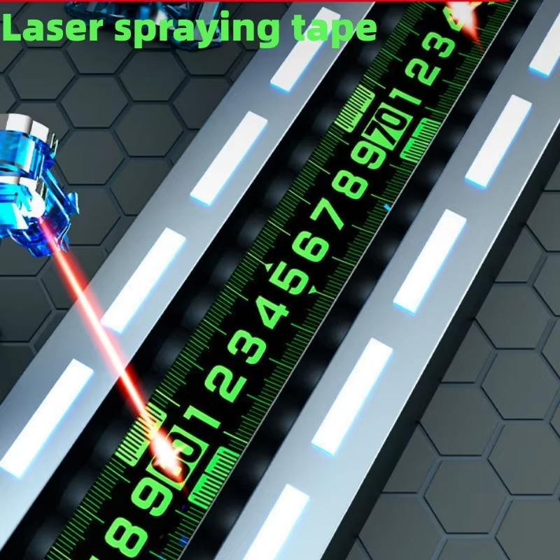 1/5 PCS Self Locking Fluorescent Steel Tape Measure High-Precision Laser Inkjet Code Box Ruler Measuring Tool Meter Ruler