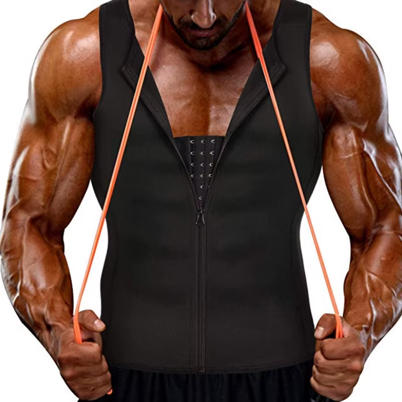 Men Compression Vest for Slimming Sauna Sweat Body Shaper Tight Undershirt Tummy Control Girdle Weight Loss Waist Trainer Tops