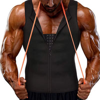 Men Compression Vest for Slimming Sauna Sweat Body Shaper Tight Undershirt Tummy Control Girdle Weight Loss Waist Trainer Tops