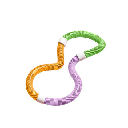 Upgrade Waist Trimmer Hoop for Weight Loss Soft Spring Fitness Hoop Detachable Foldable Portable Abdominal Exercise Circle for W