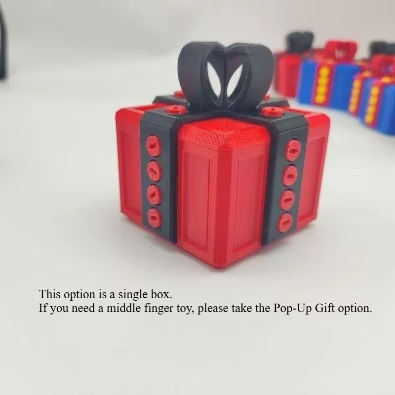 The Annoying Present with Middle Finger in a Box Gift Box with Screws Prank Surprise Pop-Up Novelty Funny Gifts for Adult Toys