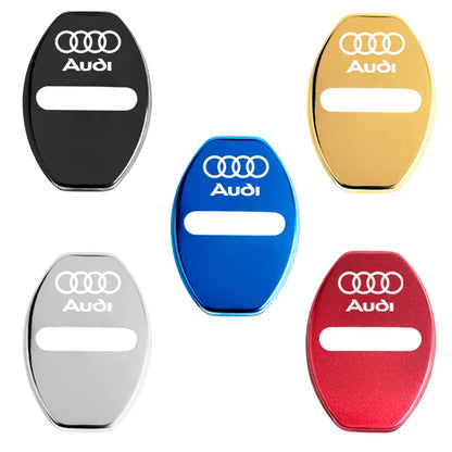 4Pcs Door Lock Decoration Protect Cover Emblem Case for  A1 A2 A3 A4 A5 A6 A7 A8 Q1 Q2 Q3 Q4 Q5 Q6 Q7 Q8 TT RS6 S5 Quattro