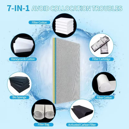 NEW 15D/9D Aquarium Sponges Filter Media Fish Tank Filter Pad No Glue Foam Bio Cotton Pond Aquarium Accessories Protein Skimmer
