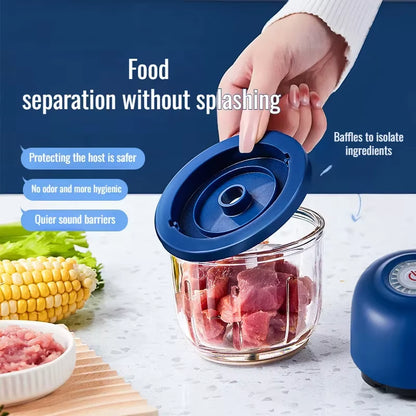 Garlic Chopper Portable Food Processor, Mini Food Chopper Onion Chopper, Cordless Meat Grinder with USB Charging-B61B