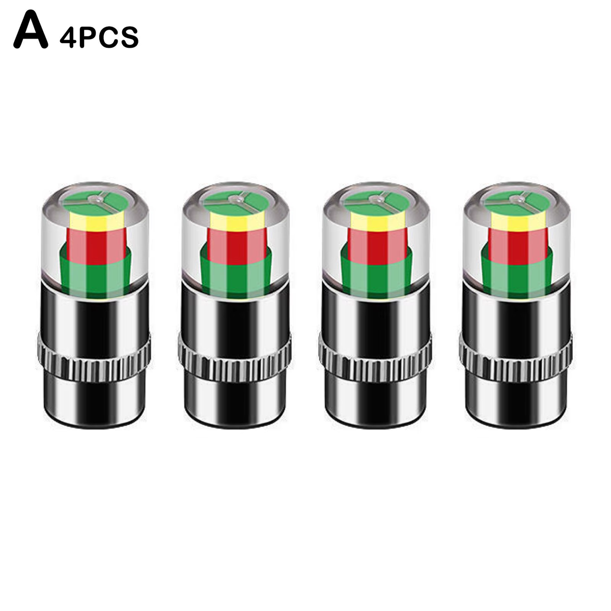 Cars Tire Air Pressure Monitor Alert 4Pcs/Set Indicator Tire Valve Cap Gauge Car Accessories Car Tyre Pressure Gauge Caps Useful