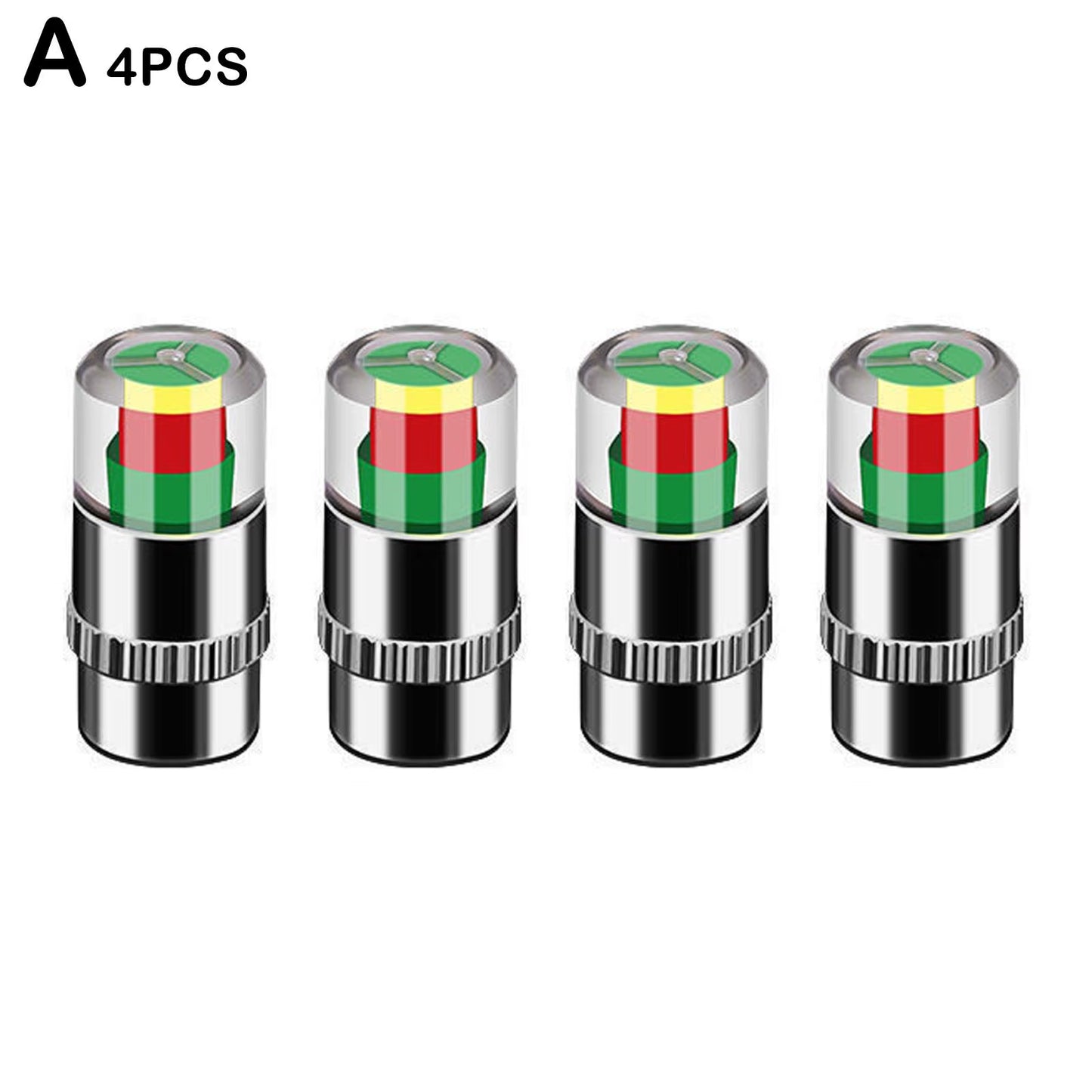 Cars Tire Air Pressure Monitor Alert 4Pcs/Set Indicator Tire Valve Cap Gauge Car Accessories Car Tyre Pressure Gauge Caps Useful