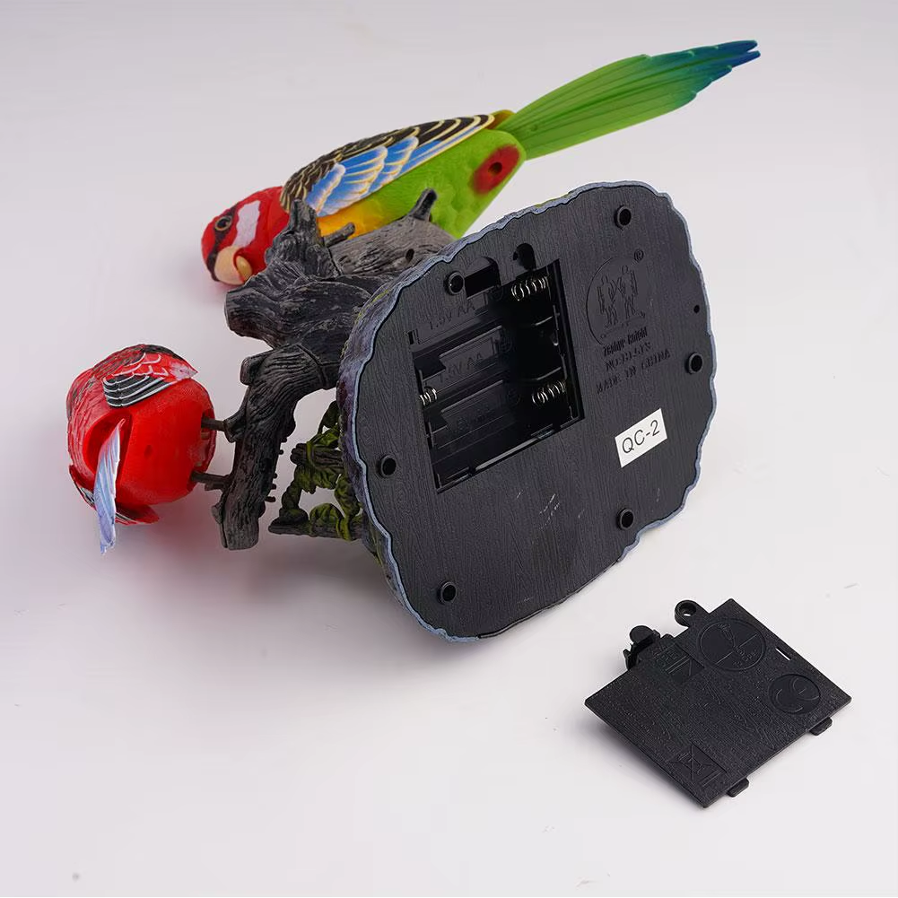 Talking Parrot Cute Electric Battery Operated Control Voice Simulation Parrots Sparrow Bird Repeats What You Say Ornament