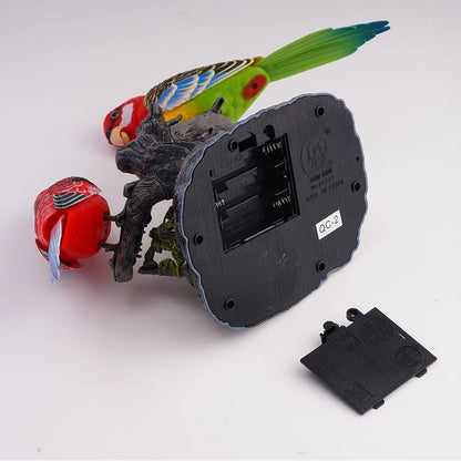 Talking Parrot Cute Electric Battery Operated Control Voice Simulation Parrots Sparrow Bird Repeats What You Say Ornament