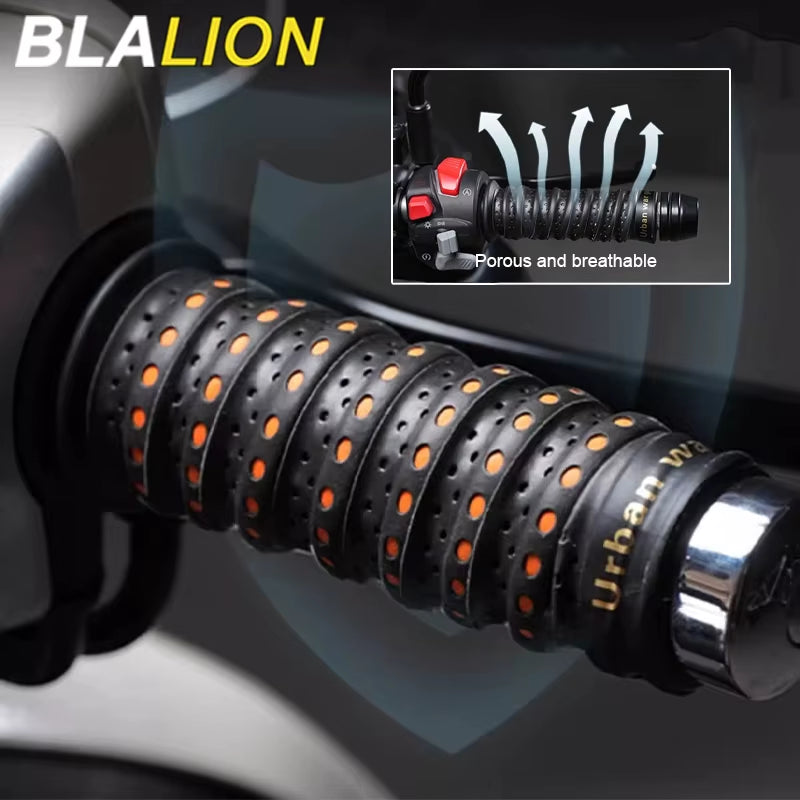 BLALION Motorcycle Handlebar Tape Road Bike Bar Tape PU Bike Handlebar Tape Soft Anti-Vibration Tape Durable Protection Straps