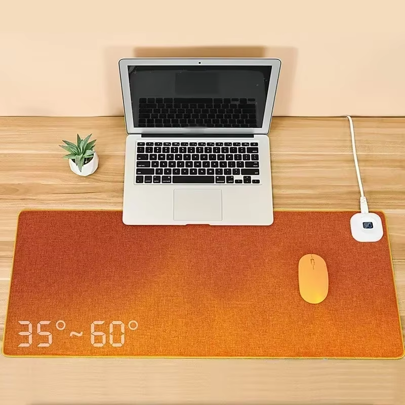 Intelligent Electric Heating Mouse Pad Winter Hand Warmer Computer Desk Heated Mat Office Desk Warming Pad Keyboard Table Mat