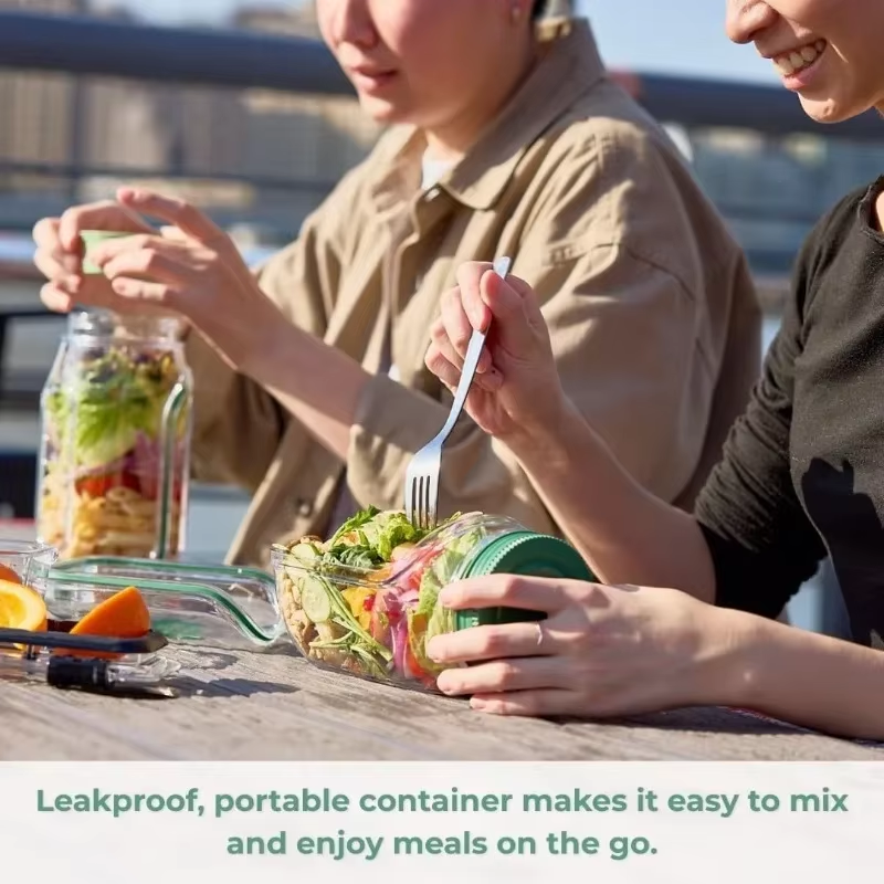 Prepara the Original Salad Pod Salad Pod,Vertical Layering Salad Pod Built Mason Jars with Lid