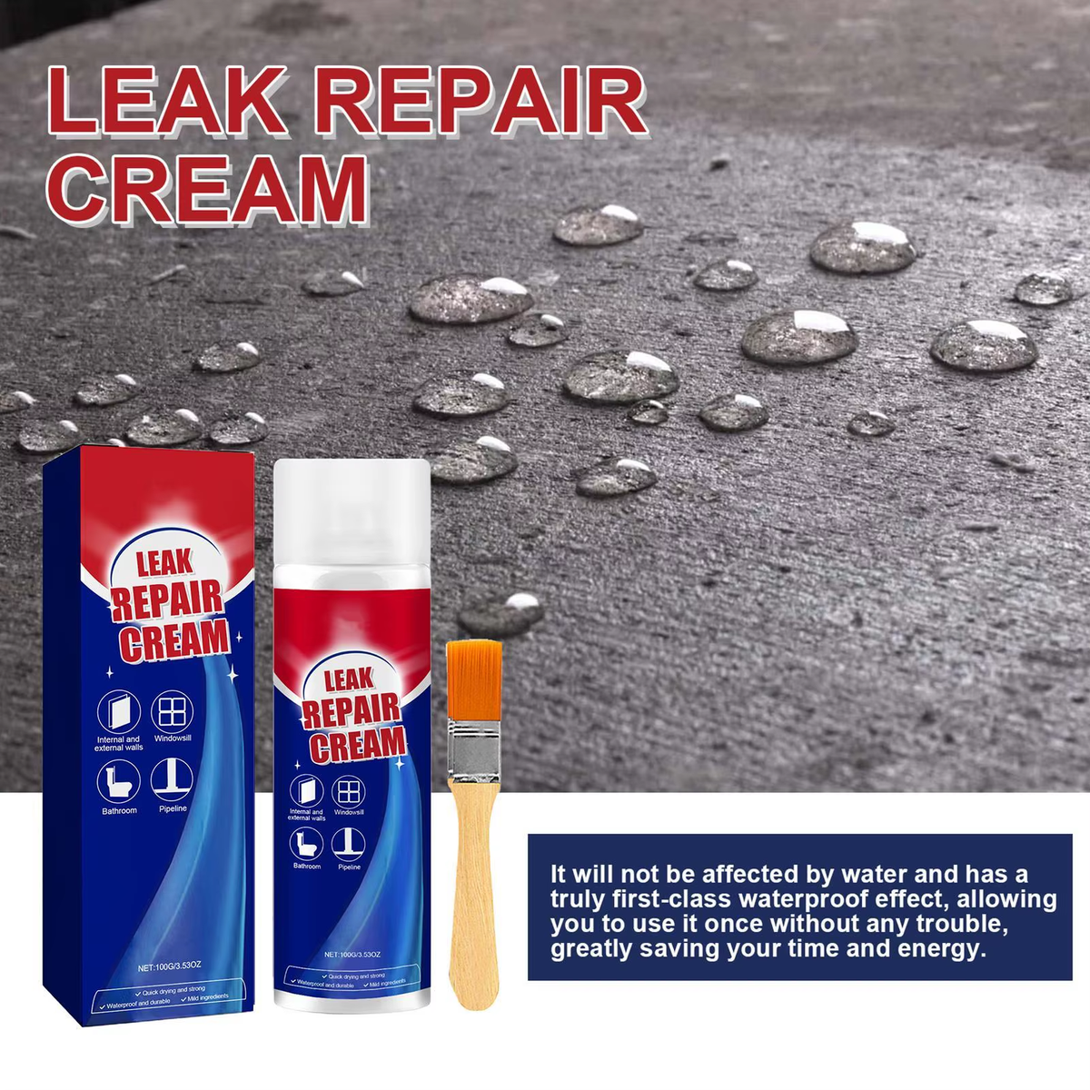 Waterproof Sealant Glue Wall Roof Leak Repair Liquid Set Quick Dry Long Lasting Wall Gap Filler Accessories for Window Frame