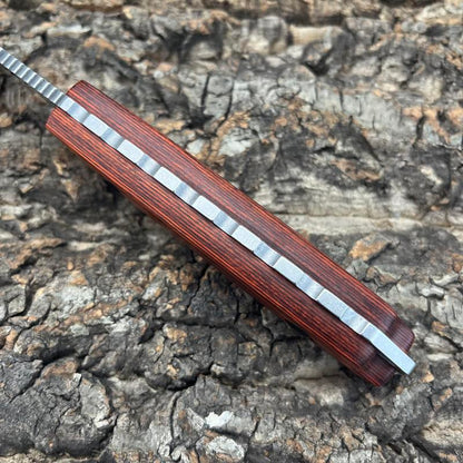 Saddle Mountain 15002 Hidden Canyon Hunter 15017 Outdoor Fixed Blade Knife 8Cr13Mov/Cpm-S30V Teardrop Blade Stable Wooden Handle with Leather Sheath Camping Fishing Scenarios Men'S Gift Christmas Gift Multi-Functional Tool