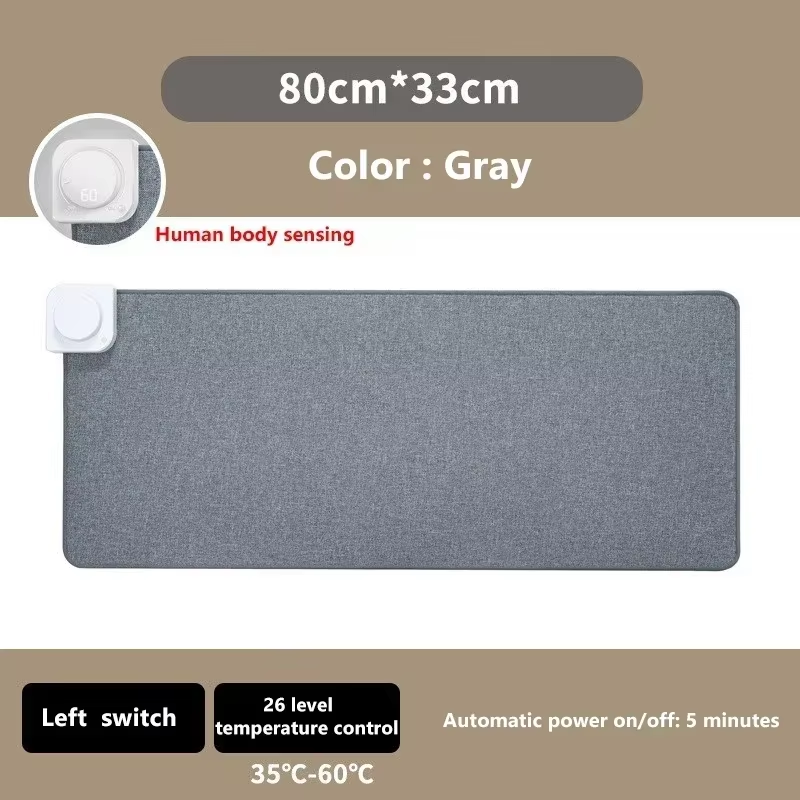 Intelligent Electric Heating Mouse Pad Winter Hand Warmer Computer Desk Heated Mat Office Desk Warming Pad Keyboard Table Mat