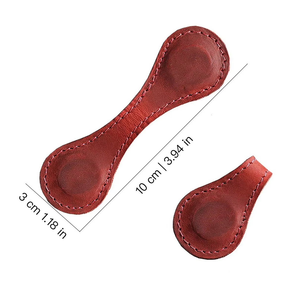 Genuine Leather Bookmark Clip Vintage Double-Sided Magnetic Book Mark Book Page Divider for Book Lover Writers Reader Stationery