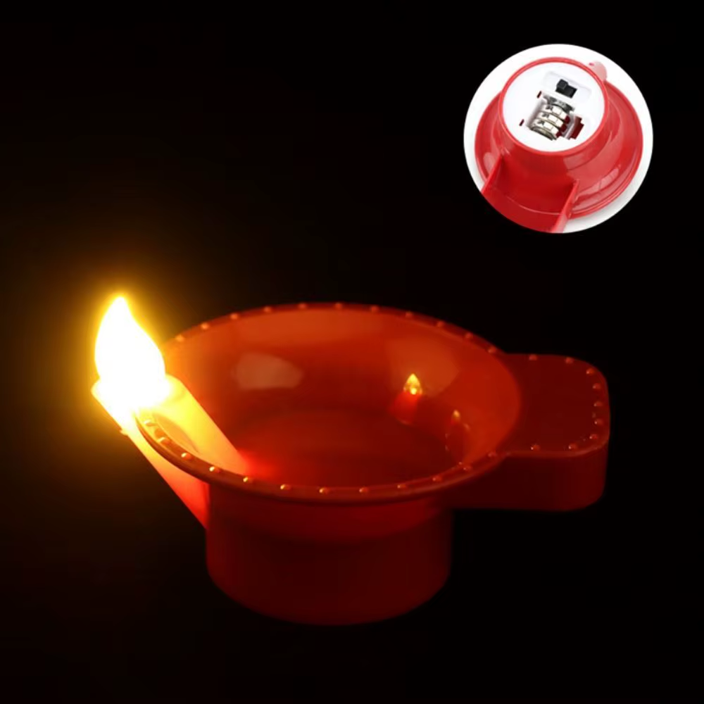 12Pcs Waterproof Electric DIY LED Light Floating on Water Diwali Tea Light India Oil Lamp Water Sensor Candles Fake Candle Lamp